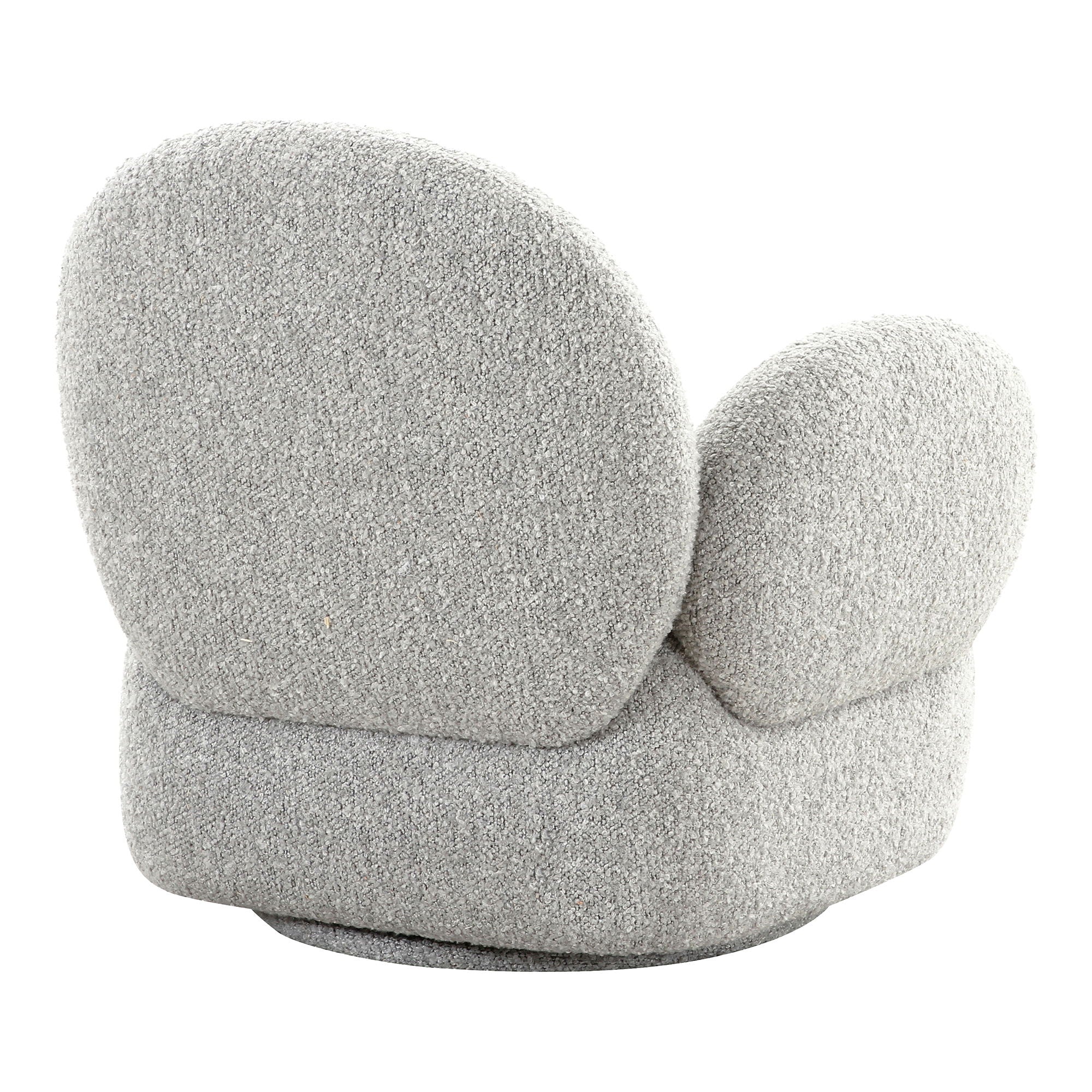 House Nordic Fauteuil Messina Draaibaar Bouclé Lichtgrijs